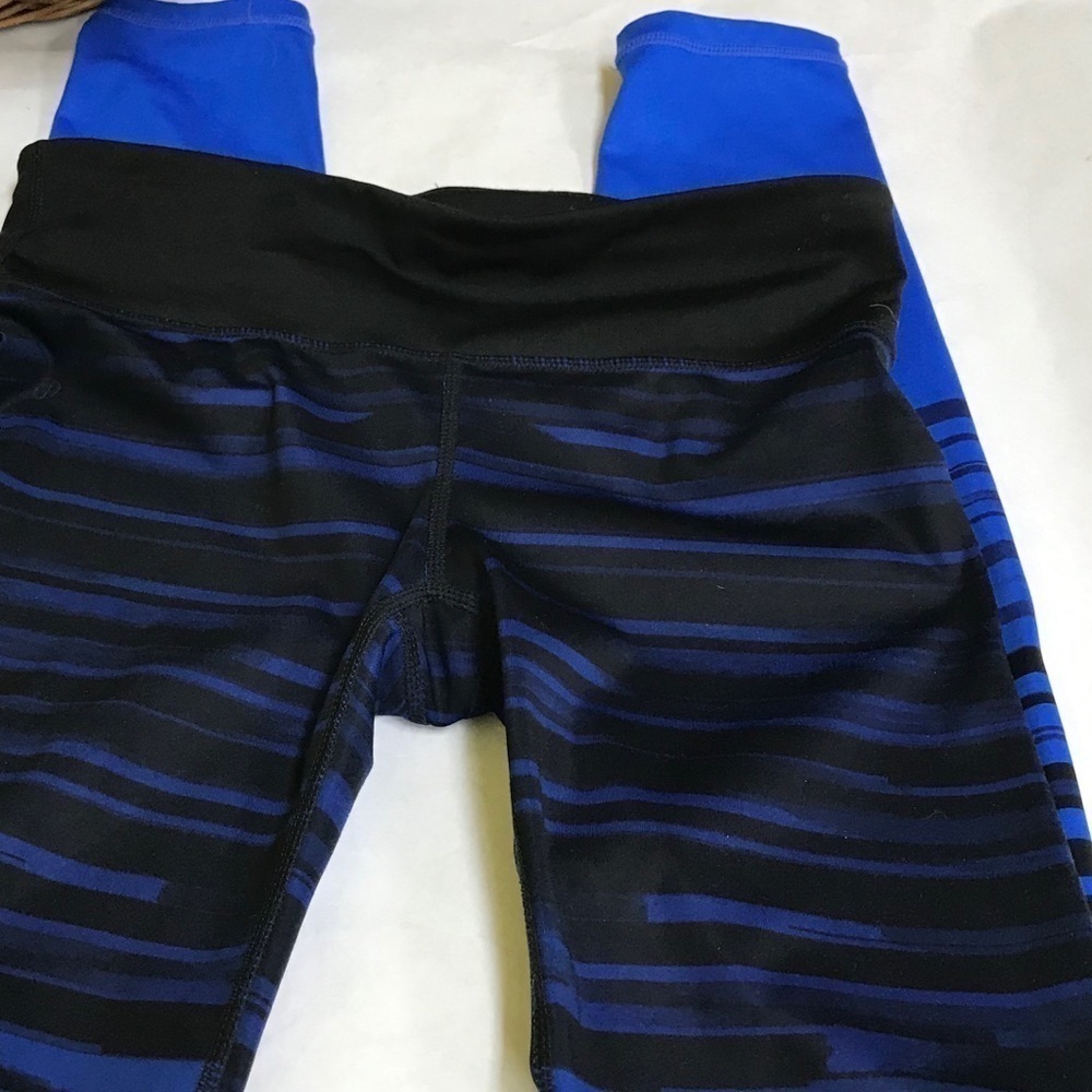 Gap fit active legging athletic performance black & blue shirt women’s